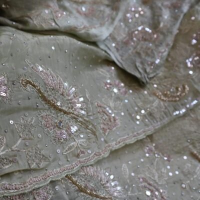 Pure crushed tissue banarasi silk saree