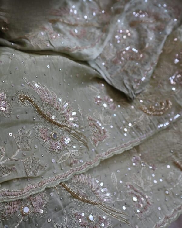 Pure crushed tissue banarasi silk saree