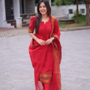 Rushika Kurta Set in Red