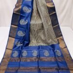 Excluxive Zari border pure handloom tussar saree