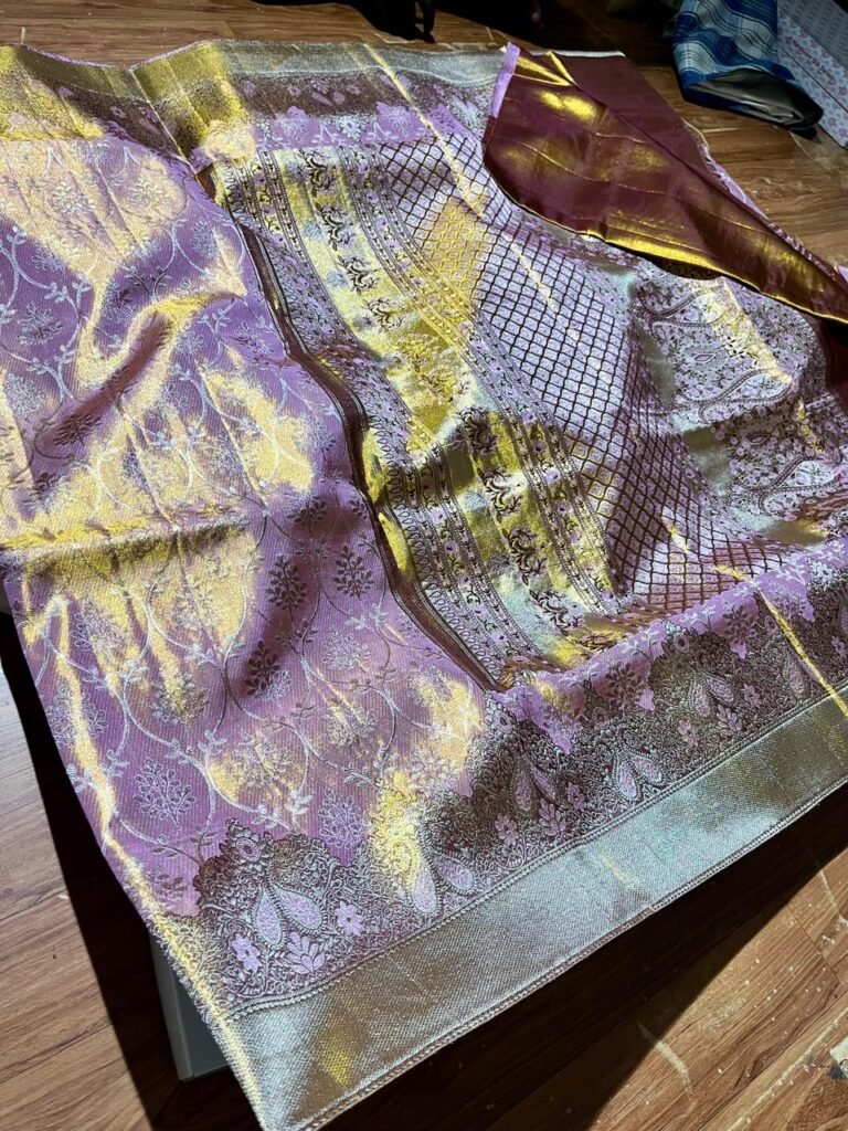 Pure kanchipattu tissue jari warp sarees