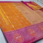Pure kanchipattu tissue meenakari resham
