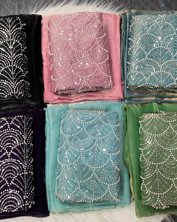 Soft Silk Saree With Handwork Blouse