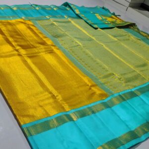 Pure kanchipattu handloom tissue gap boarder sarees