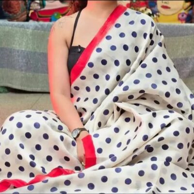 Bishnupuri Handlloom pure silk hand printed saree