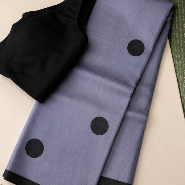 Pure handloom tussre with unstitched blouse | Kodi Printed