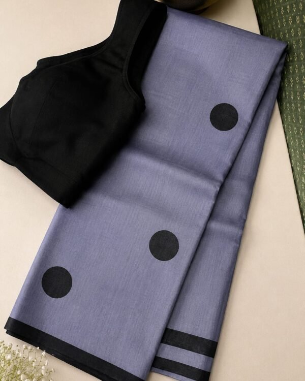 Pure handloom tussre with unstitched blouse | Kodi Printed