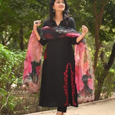 Handloom cotton kurta set