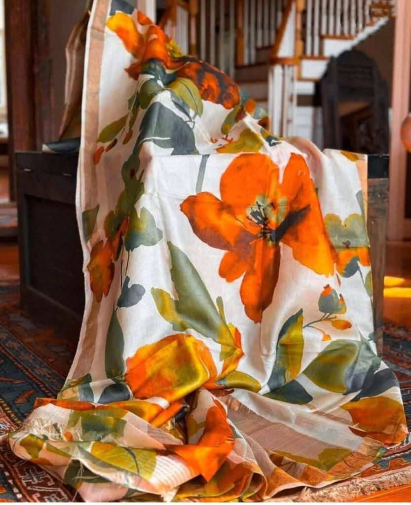 No.1 Raw Elegance of Tussar Pure Silk Sarees