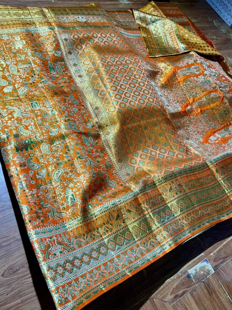 2gm Pure kanchipuram tissue meenakari