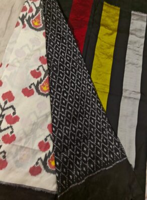 Excellent ikkat silk sarees double weaving