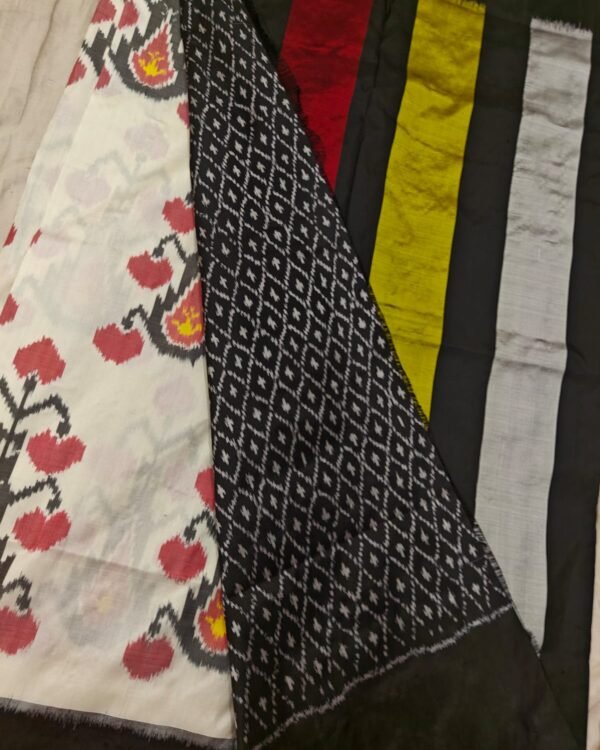 Excellent ikkat silk sarees double weaving