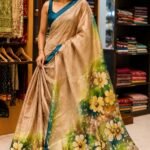 Exclusive Bishnupuri Handloom pure silk hand painted saree