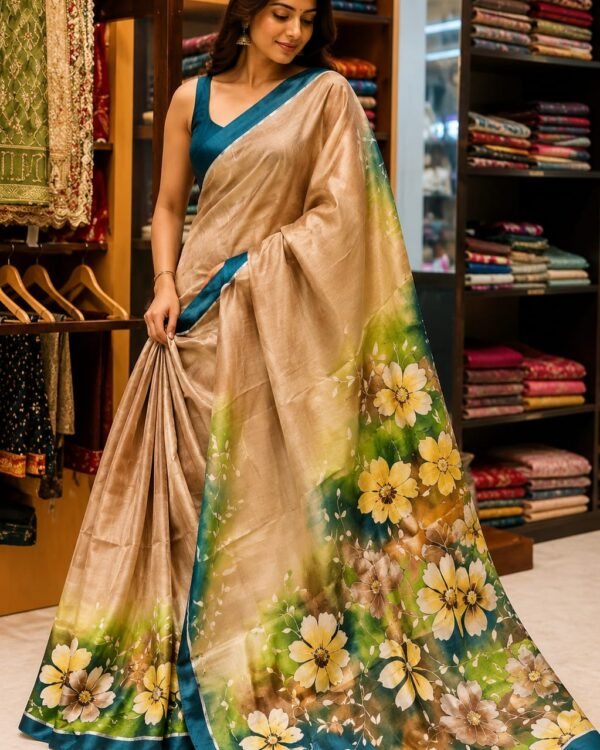 Exclusive Bishnupuri Handloom pure silk hand-painted saree