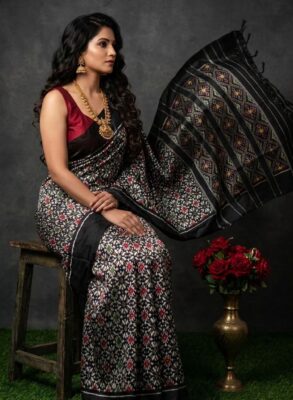 Exclusive Ikkat silk saree