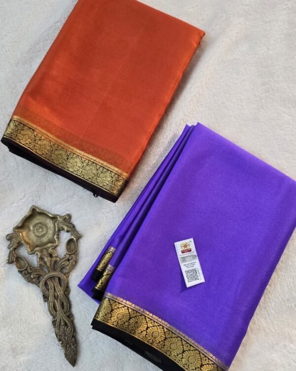 Exclusive Pure Mysore Crepe Silk Saree