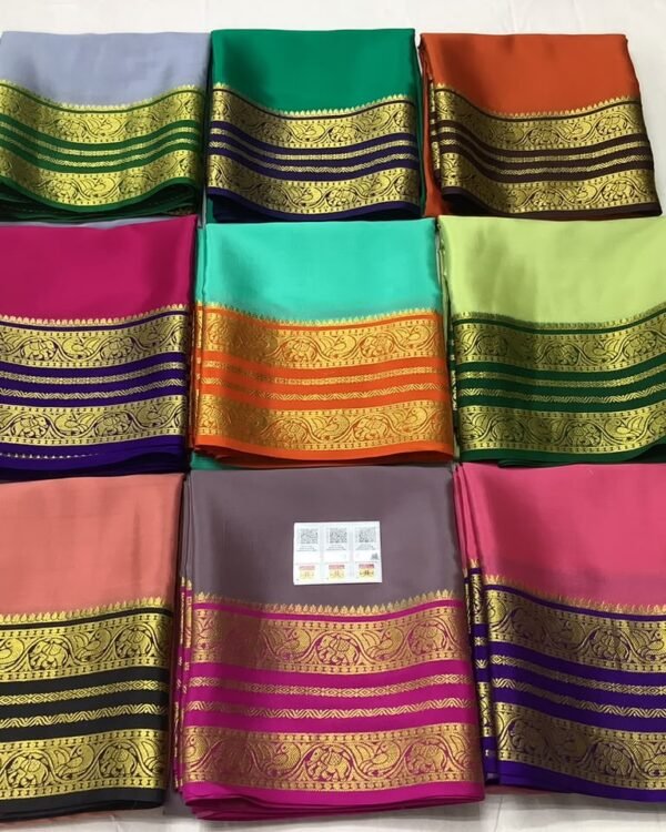 Exclusive Pure crepe Mysore silk sarees