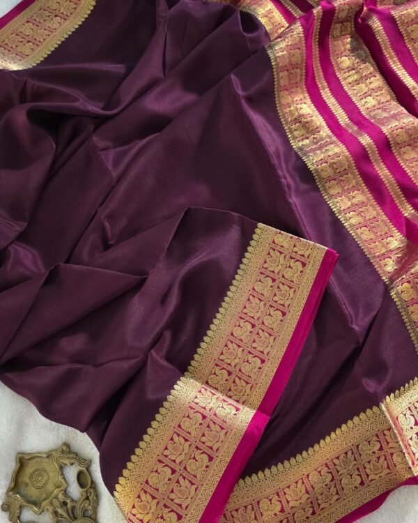 Exclusive pure crepe mysore silk sarees