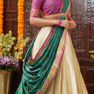 Green Rani 2 IN 1 Lehenga Set With Belt