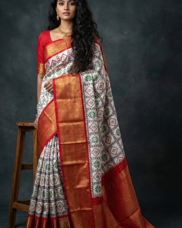  Ikkat Pure Silk Sarees
