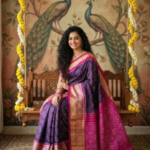 Ikkat silk sarees