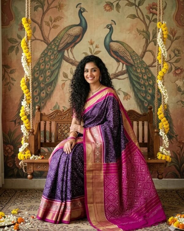 Ikkat silk sarees