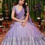 Purple Organza Lehenga Set for Special Occasions