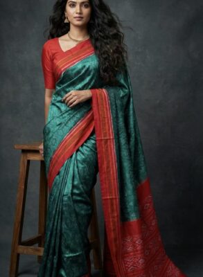 Simple Ikkat silk sarees