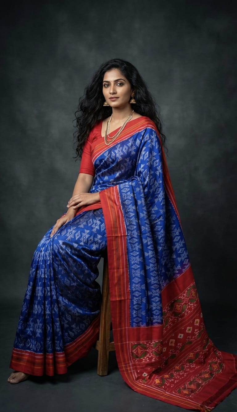Simple Ikkat silk sarees 7 Simple Ikkat silk sarees
