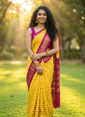 Exclusive ikkat pattu saree