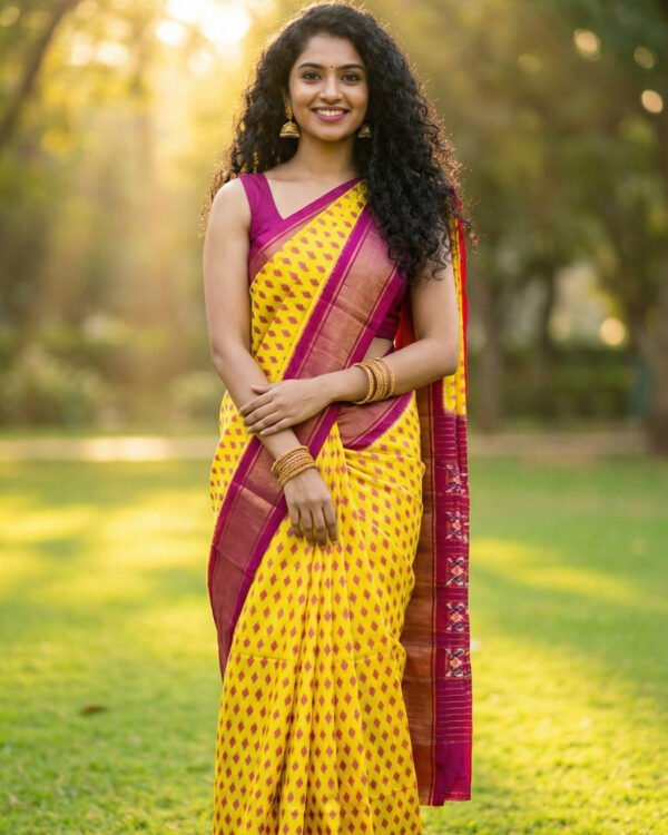 Exclusive ikkat pattu saree