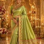 Wedding collection pure kanchipattu tissue Meenakari checks uniqe designs