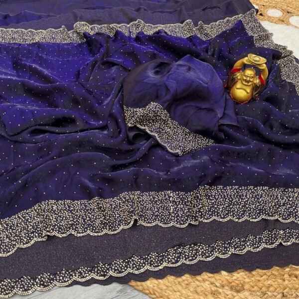 Jarkhan work saree
