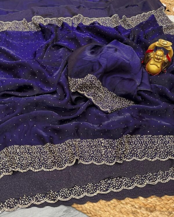 Jarkhan work saree