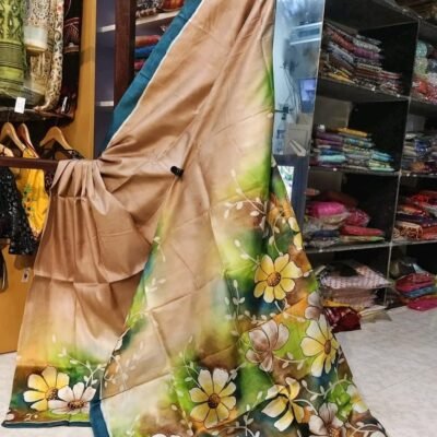 Exclusive Bishnupuri Handloom pure silk hand-painted saree