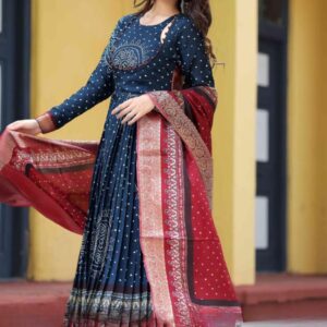 Shayla Bandhni Anarkali Set