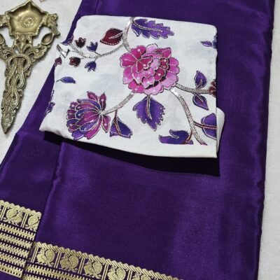 Special Pure crepe Mysore silk saree