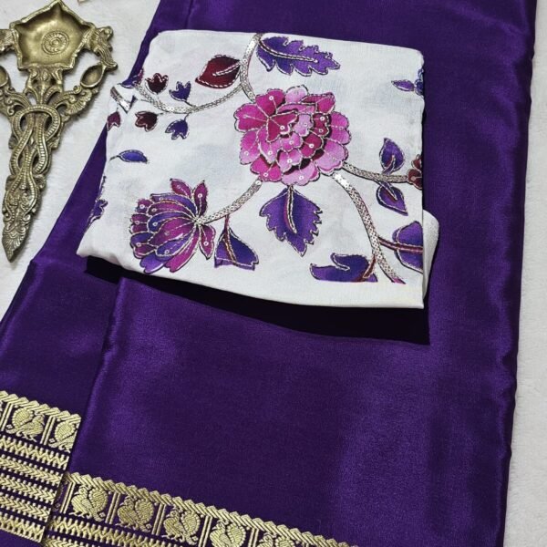 Special Pure crepe Mysore silk saree