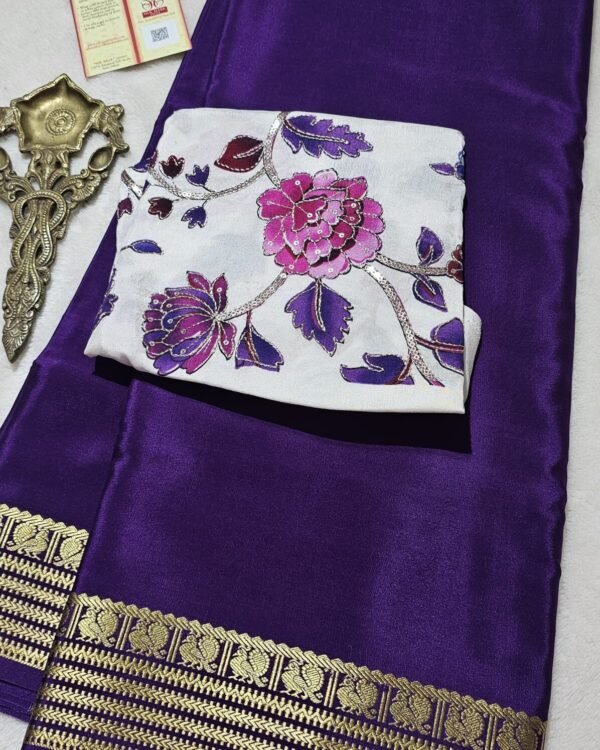 Special Pure crepe Mysore silk saree