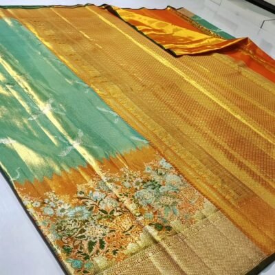Exclusive wedding collection scart meenakari brocade designs