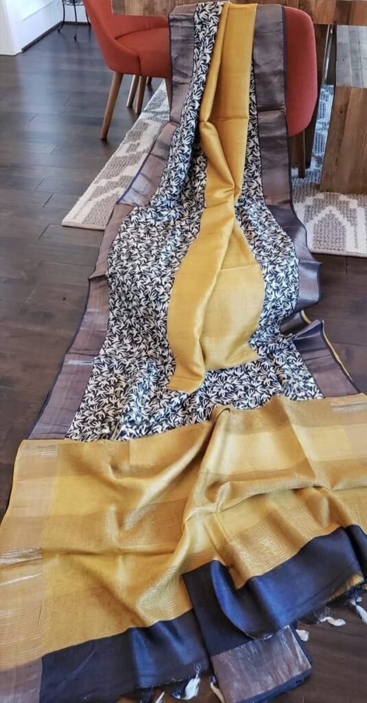 No.1 Raw Elegance of Tussar Pure Silk Sarees