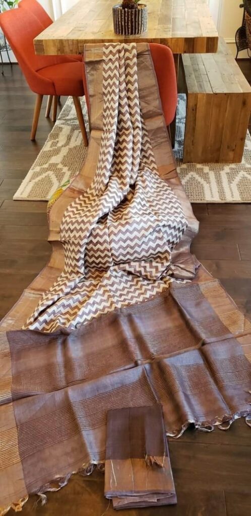 No.1 Raw Elegance of Tussar Pure Silk Sarees