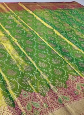 New arrivals pure kanchipuram tissue meena floral brocade designs
