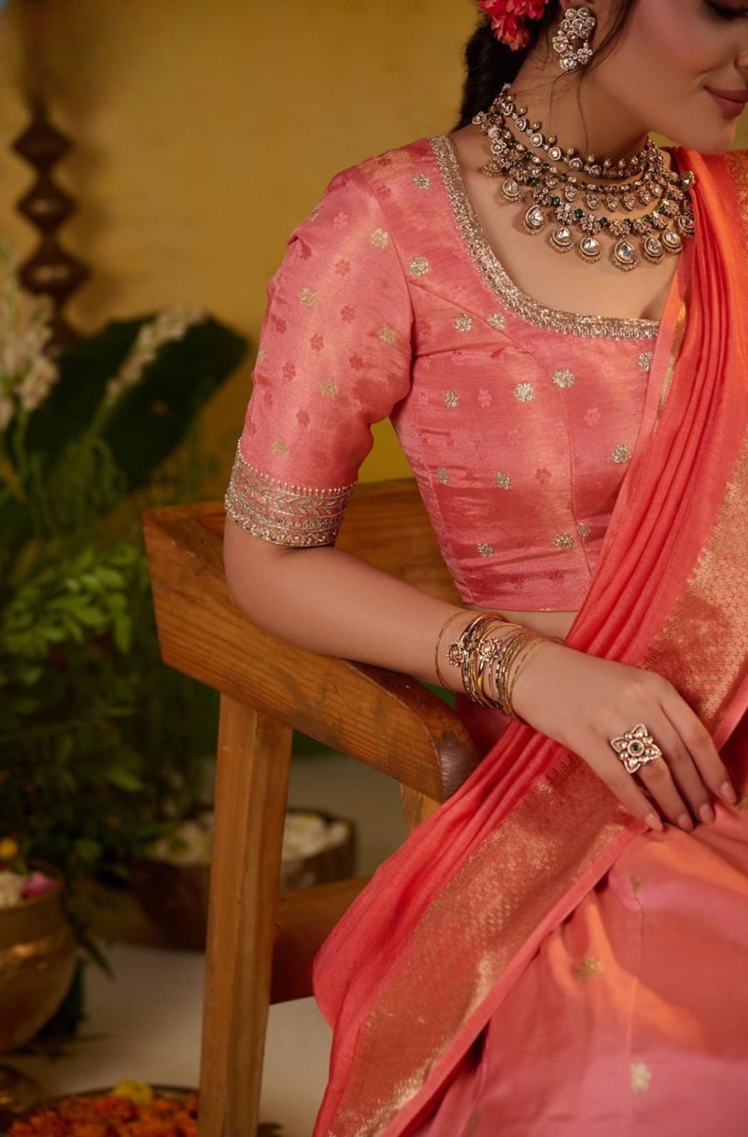 Soft Silk Half Saree Pastel Pink Lehenga 9 Soft Silk Half Saree Pastel Pink Lehenga - Image 9