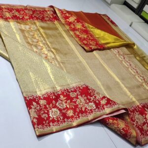 1 Gram Pure kanchipattu tissue floral brocade designs