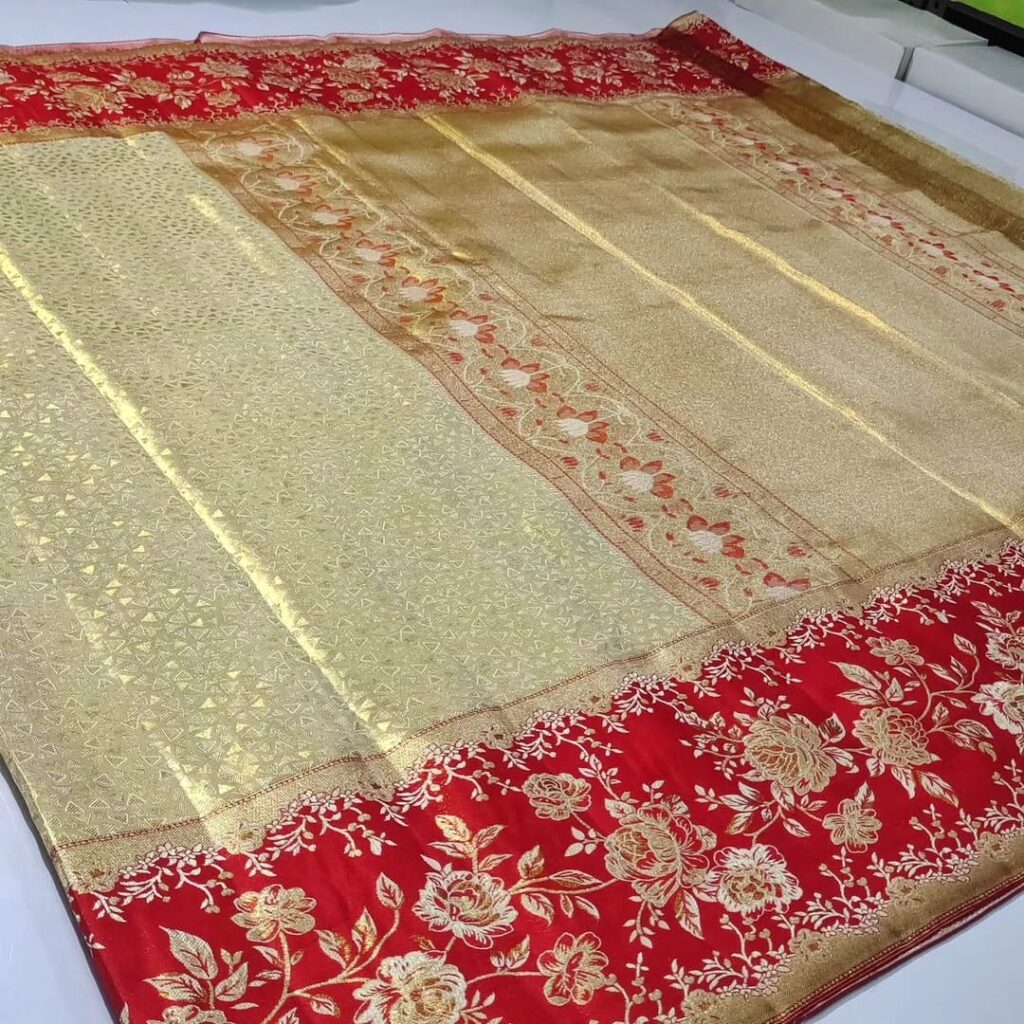 Buy No.1 Kanchipuram Pure Tissue Silk Sarees For Bride
