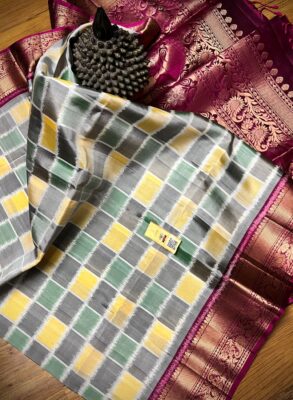 Pure Ikkath silk Handloom