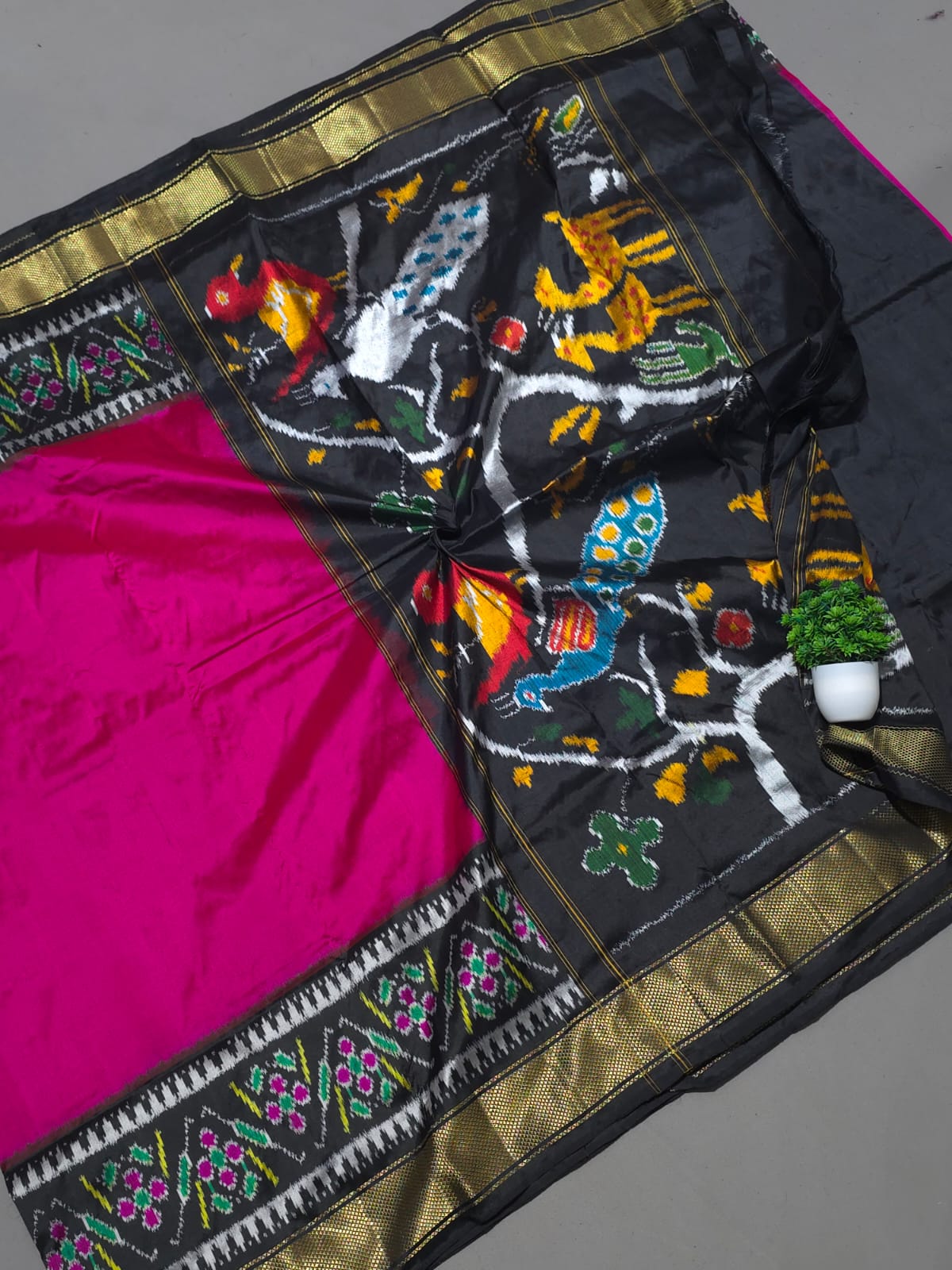 Simple Ikkat silk sarees 1 Simple Ikkat silk sarees