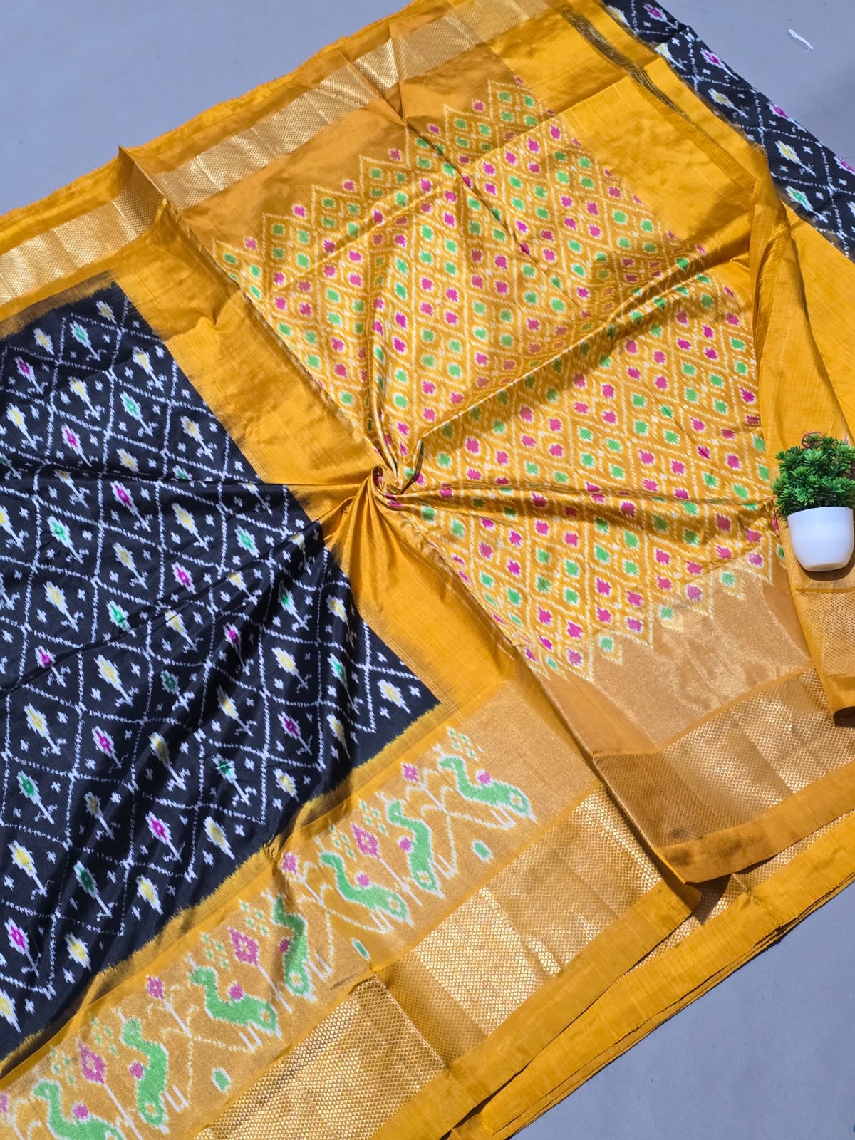 Simple Ikkat silk sarees 2 Simple Ikkat silk sarees - Image 2