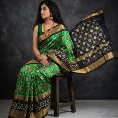 Exclusive ikkat pattu saree